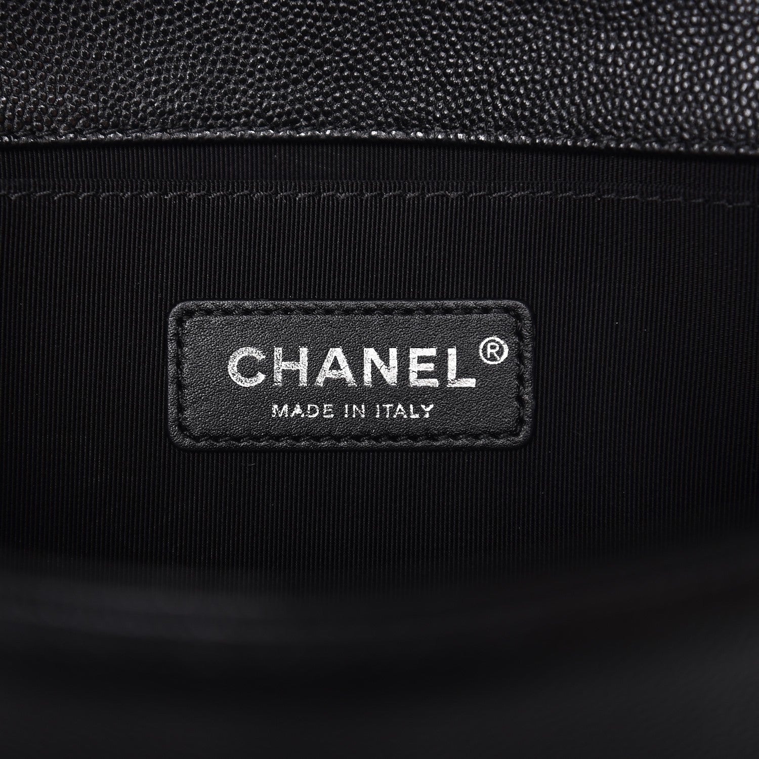 Chanel Caviar Chevron Quilted Medium Boy Flap Black 6 of 8