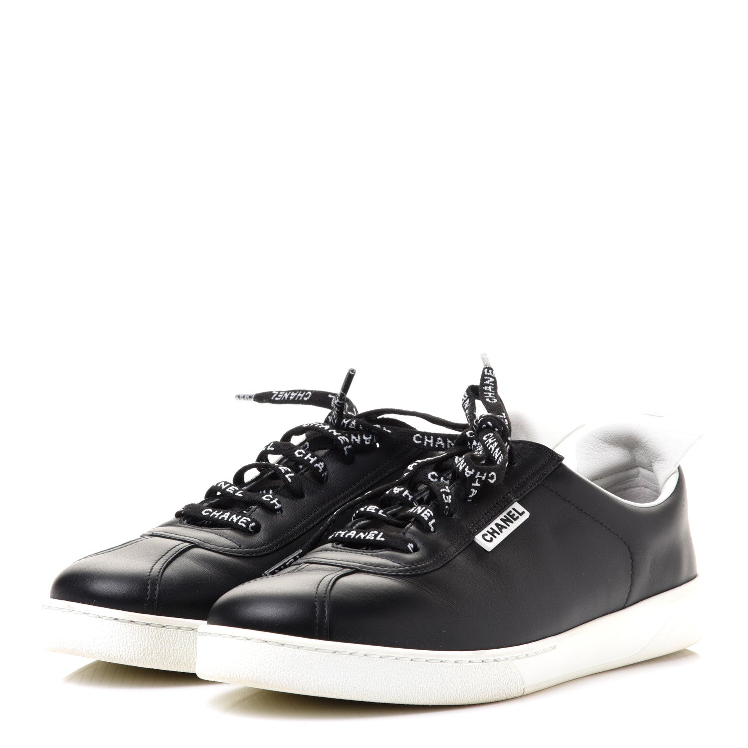 Chanel Calfskin CC Womens Sneakers 41.5 Black 3 of 12