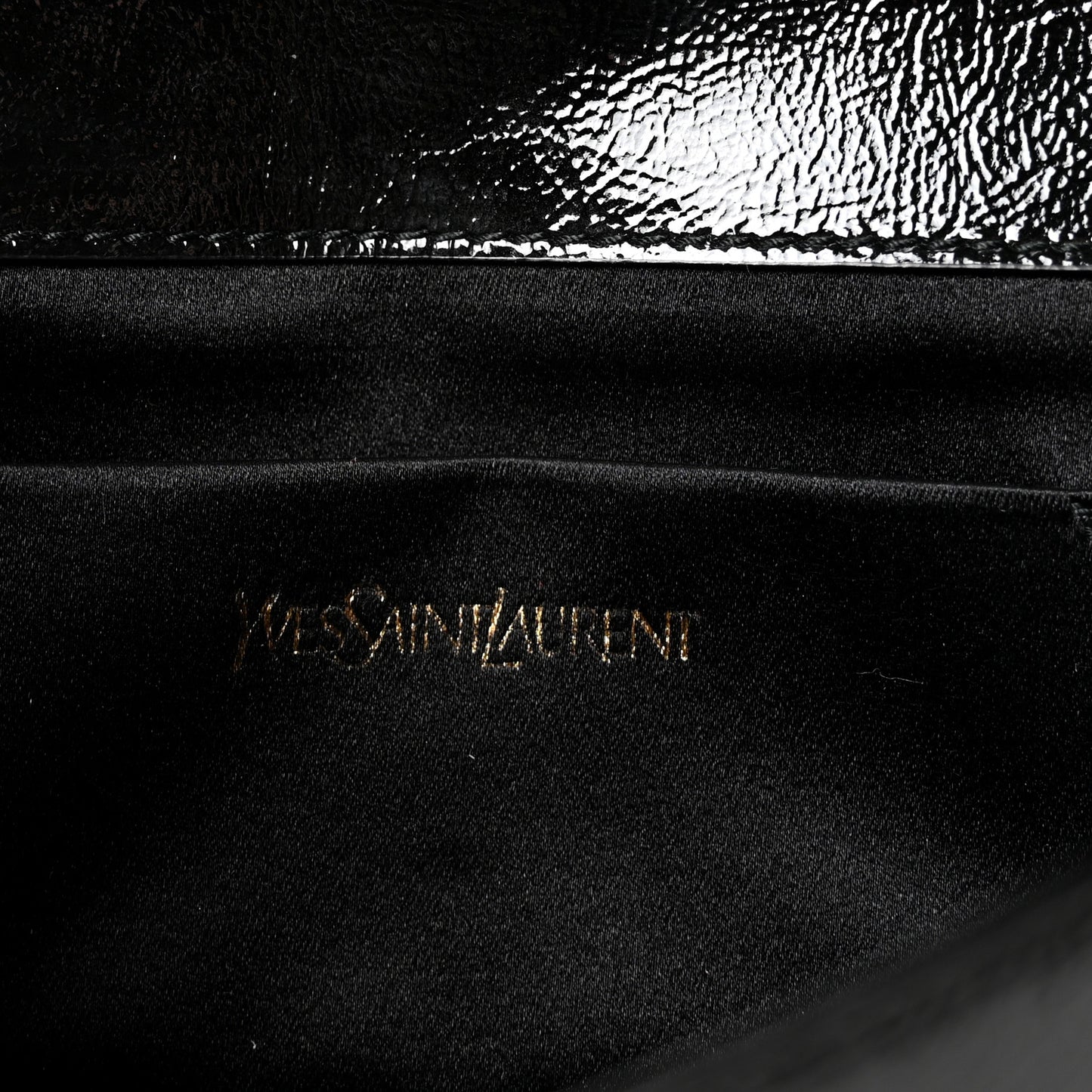 Textured Patent Monogram Small Belle De Jour Clutch  Black