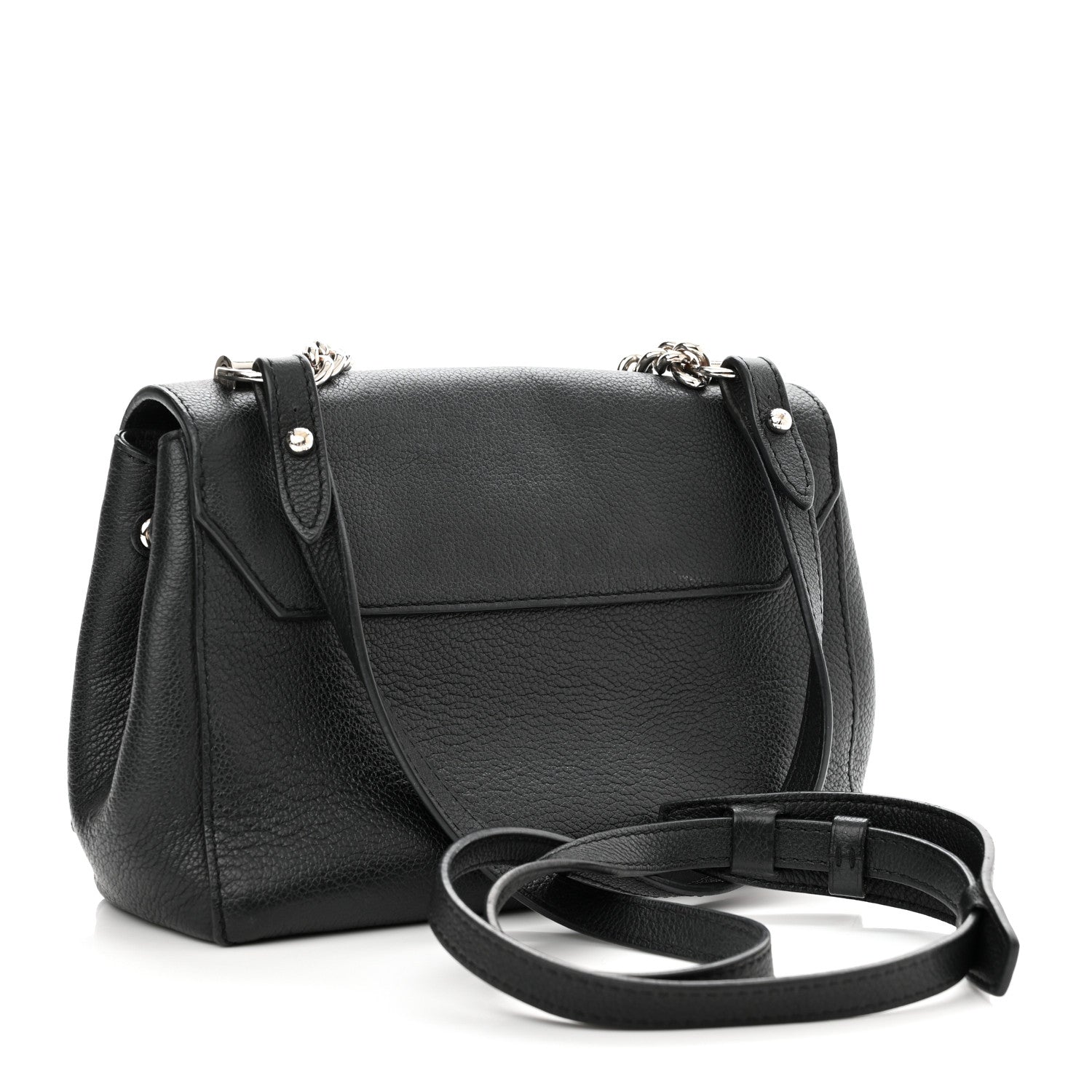 Louis Vuitton Calfskin Lockme II Chain Bag BB Black 3 of 14