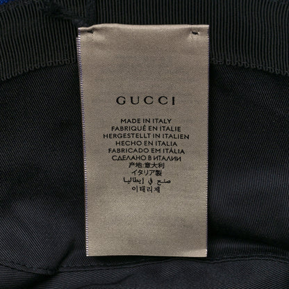 Gucci Econyl Nylon Monogram Off The Grid Will Bucket Hat Orient Blue Black 8 of 9