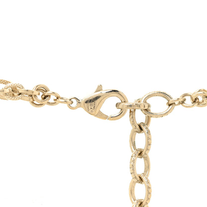 Chanel Crystal Pearl CC Long Multistrand Necklace Gold 4 of 4