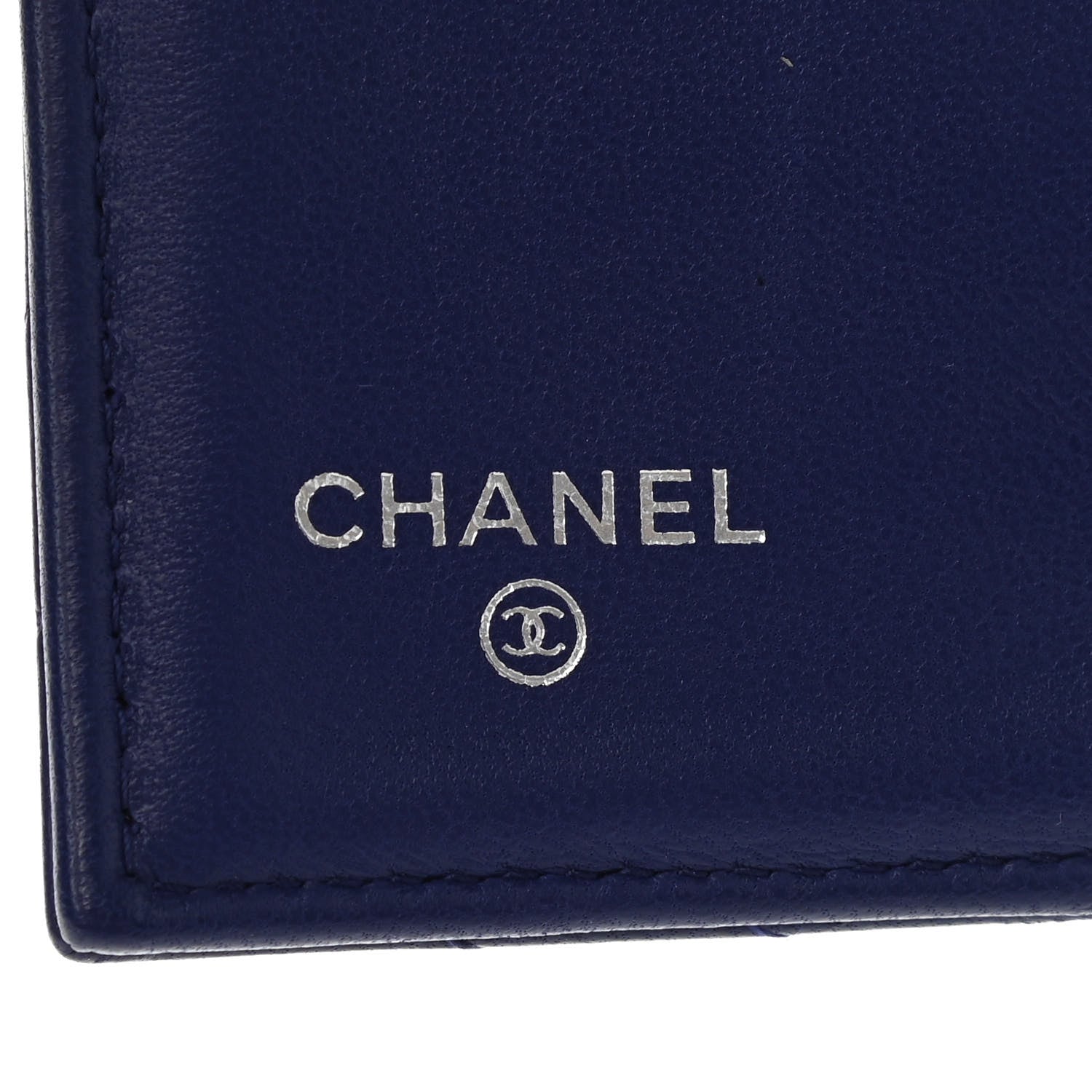 Chanel Lambskin Quilted Large Flap Wallet Navy 6 of 8