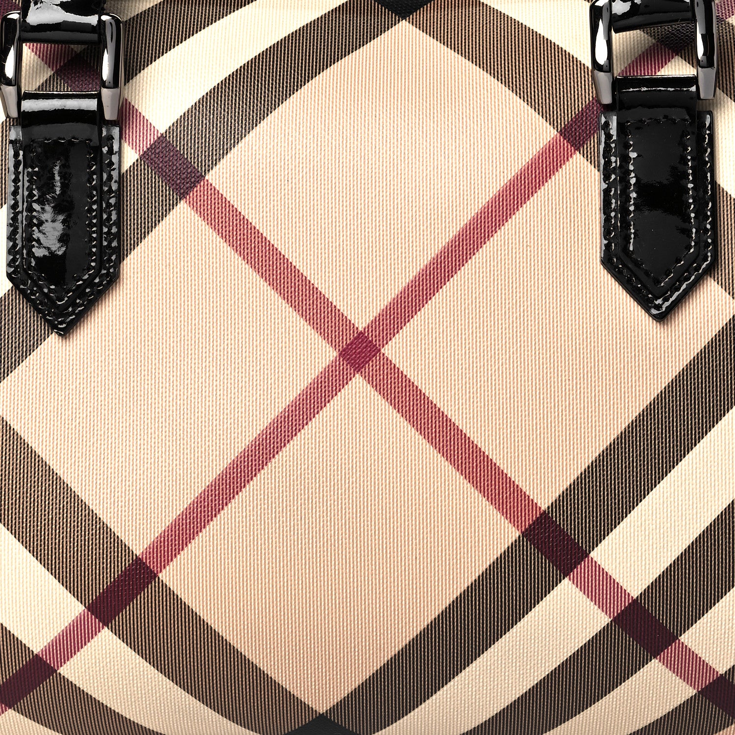 Burberry Supernova Check Patent Small Chester Bowling Bag Black 8 of 12