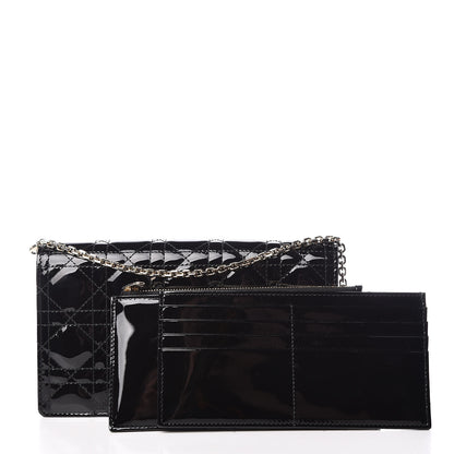 Christian Dior Patent Cannage Lady Dior Convertible Clutch Black 3 of 13
