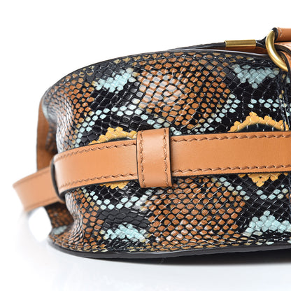 Chloe Python Calfskin Embossed Mini Marcie Round Crossbody Bag Multicolor 5 of 10