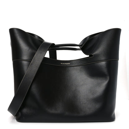 Alexander McQueen Calfskin Large The Bow Bag Black 1 of 10