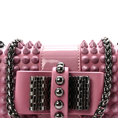 Christian Louboutin Calfskin Patent Spiked Sweety Charity Crossbody Bag Rosette 6 of 9