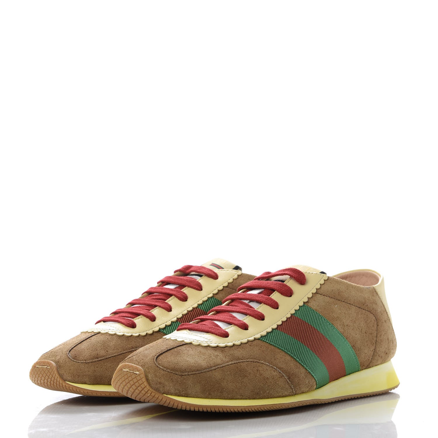 Gucci Suede Web Mens Rocket Sneakers 6 Nocciola Burro 3 of 9