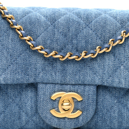 Chanel Denim Quilted Mini Pearl Crush Rectangular Flap Blue 14 of 18