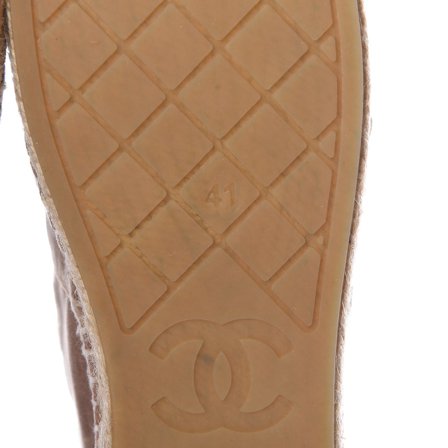 Velvet Logo Espadrilles 41 Beige Black