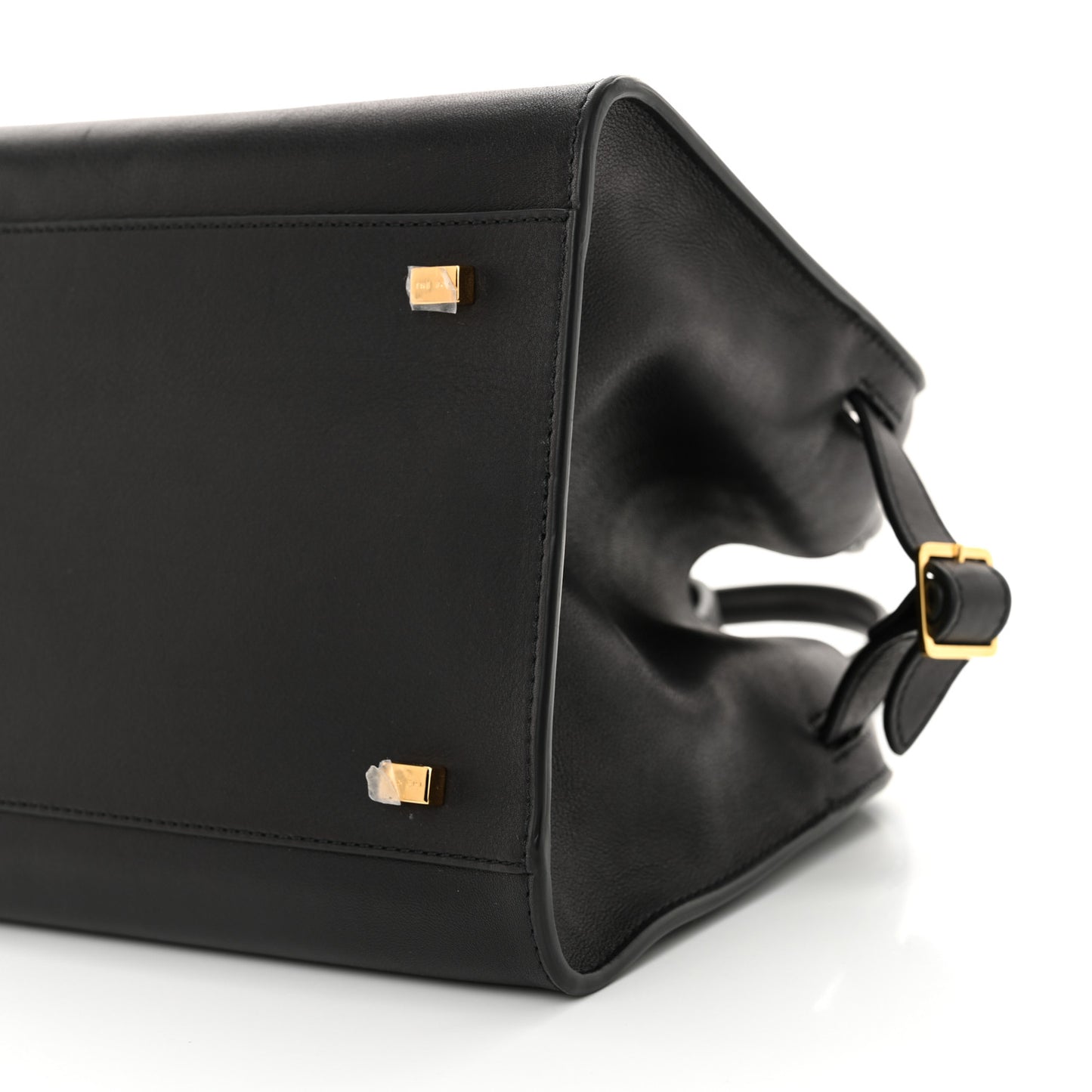 Polished Saddle Calfskin Soft Margaux 10 Bag Black