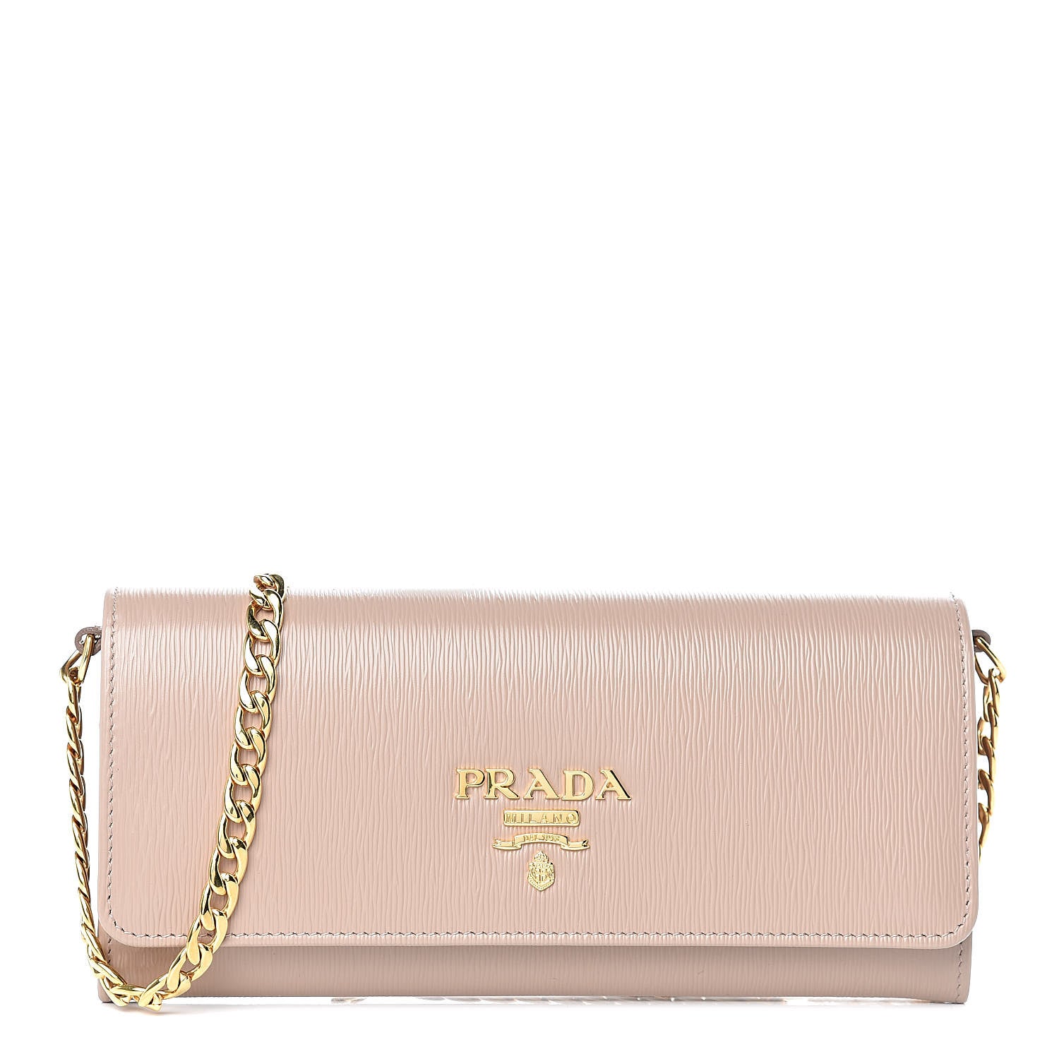 Prada Vitello Move Chain Wallet Cipria 1 of 10