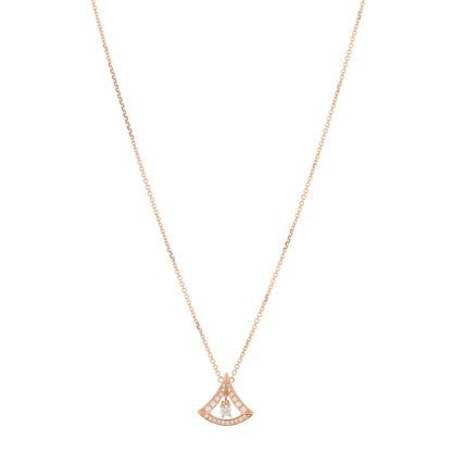 Bulgari 18K Rose Gold Diamond Divas' Dream Openwork Pave Pendant Necklace 1 of 4
