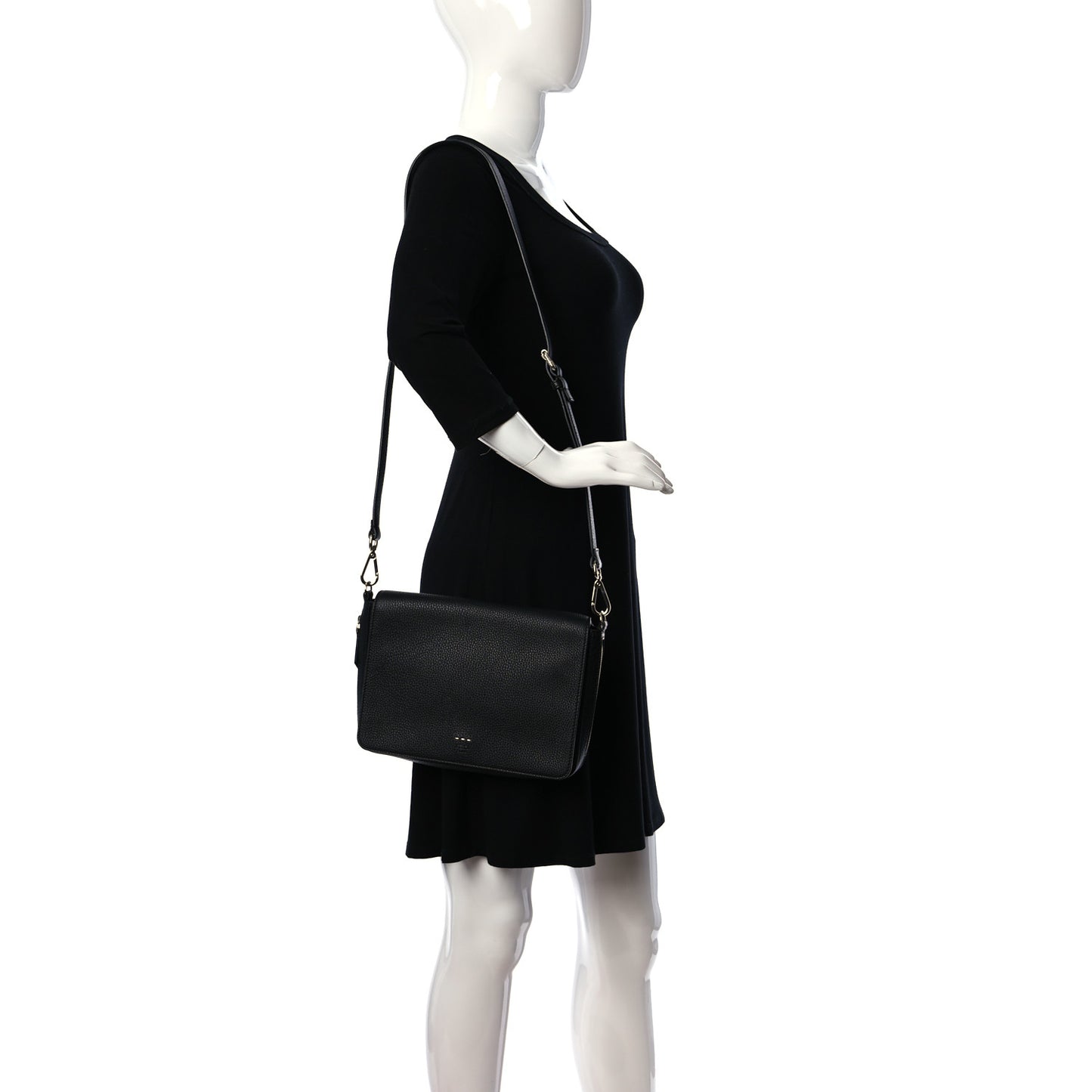 Cuoio Romano Selleria Messenger Black