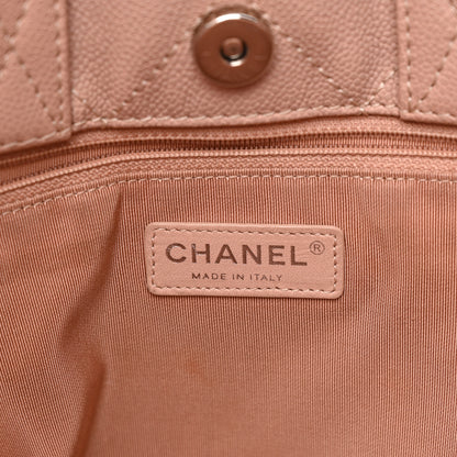 Chanel Caviar Quilted Shopping Tote Pink 6 of 12