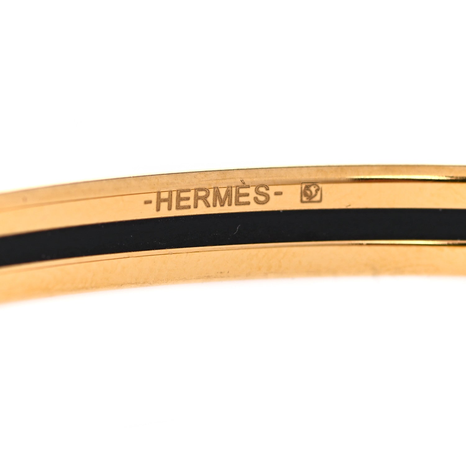 Hermes Enamel Printed Extra Narrow Printed Bracelet 70 Blue 4 of 6