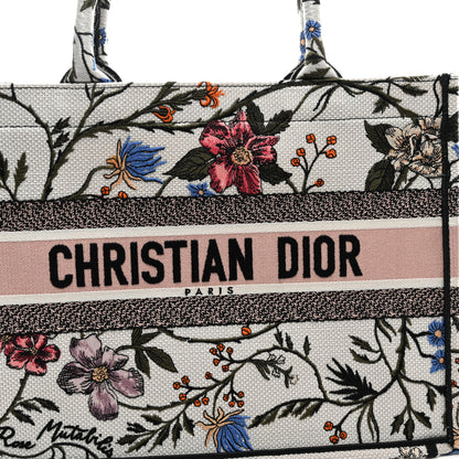 Christian Dior Canvas Embroidered Medium Rosa Mutabilis Book Tote Multicolor 7 of 10