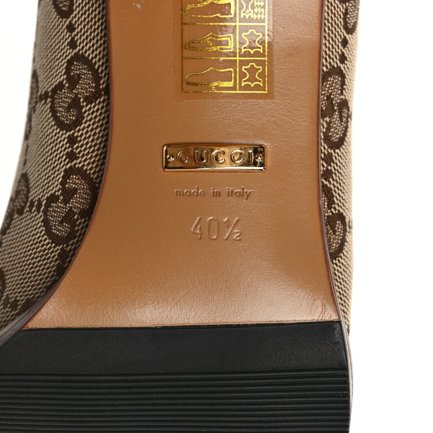 Monogram Over the Knee Boots 40.5 Beige Ebony