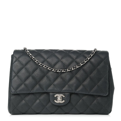 Chanel Iridescent Caviar Quilted Clutch With Chain Flap Black 1 of 8