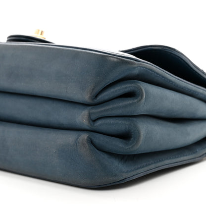 Chanel Glazed Calfskin Quilted Small Straight Lined Flap Blue 9 of 10