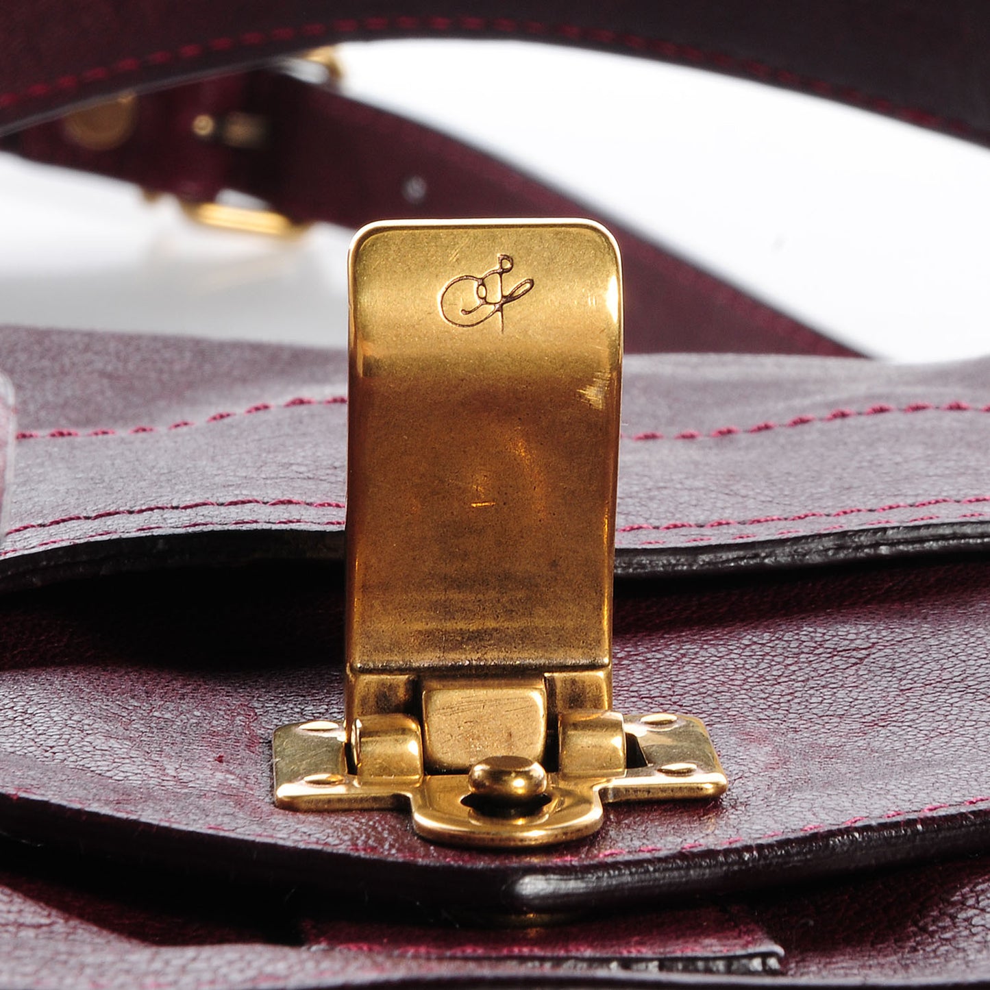 Lambskin PS1 Medium Satchel Burgundy