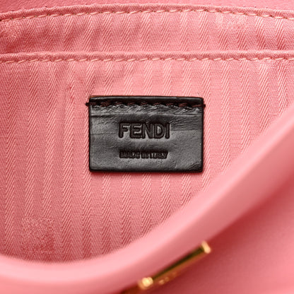 Fendi Vitello Flamingo Enamel Fendista Pouchette Crossbody Pink 6 of 14