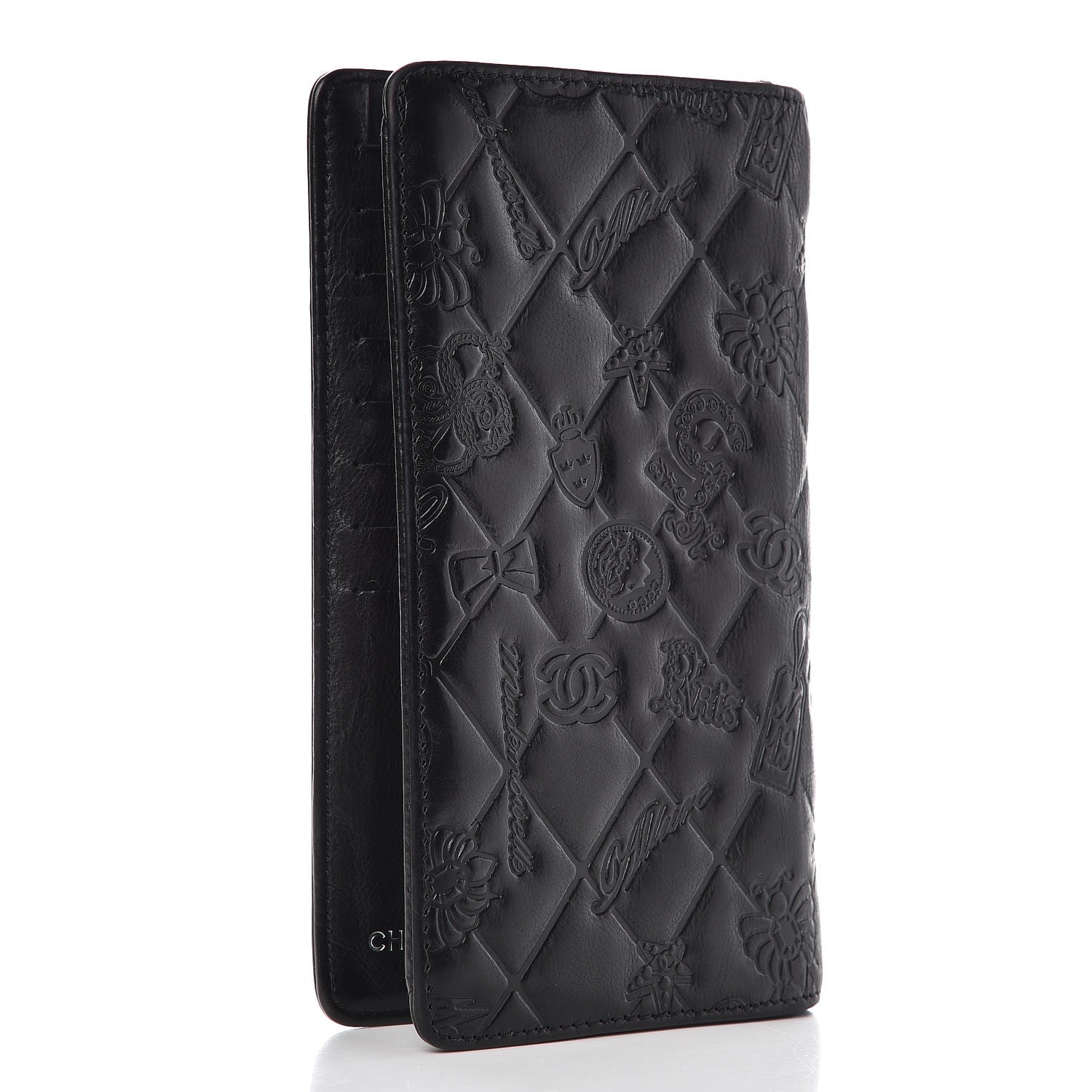 Chanel Calfskin Quilted Lucky Symbols Flap Wallet Black 3 of 9