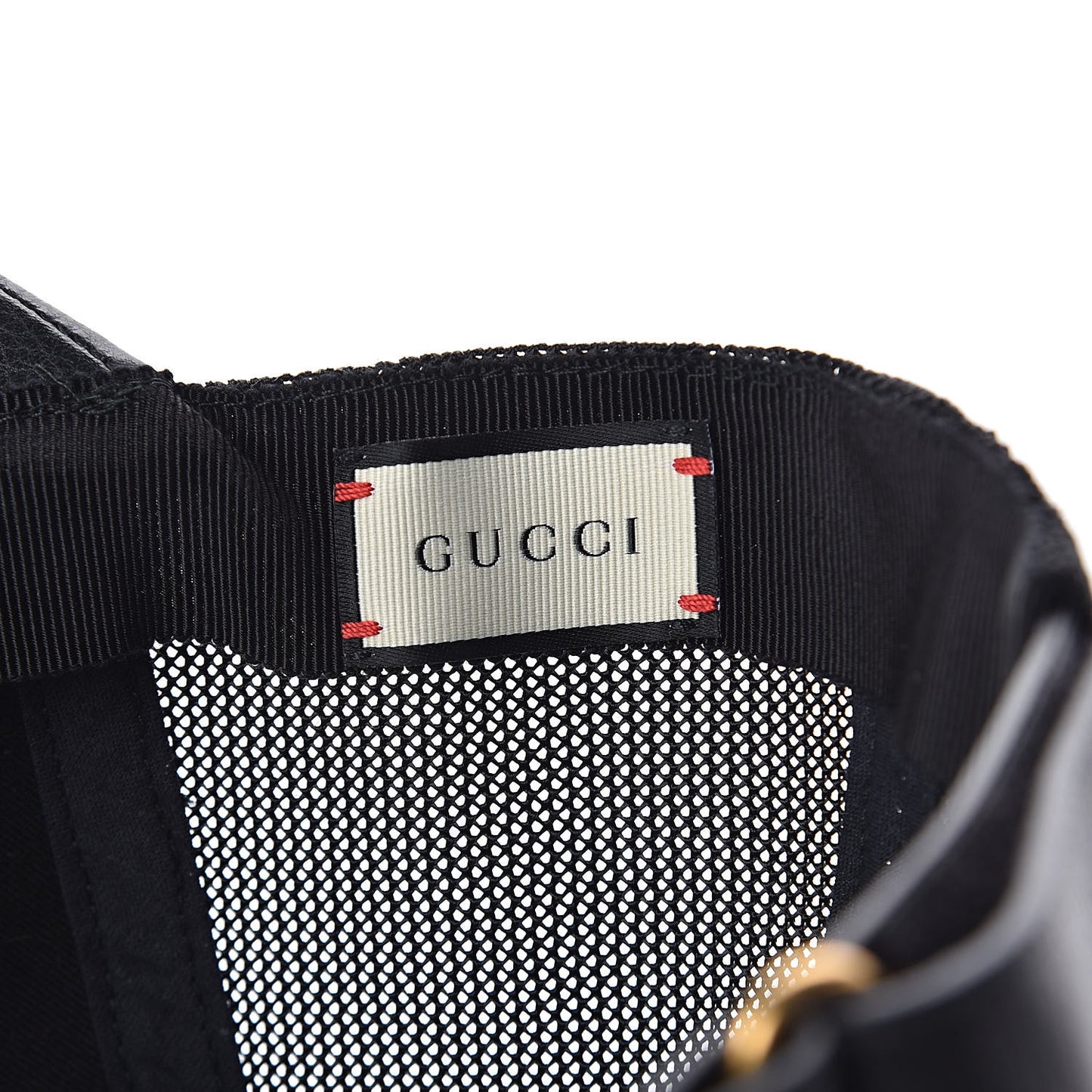 Grained Calfskin Logo Baseball Hat M 58 Black