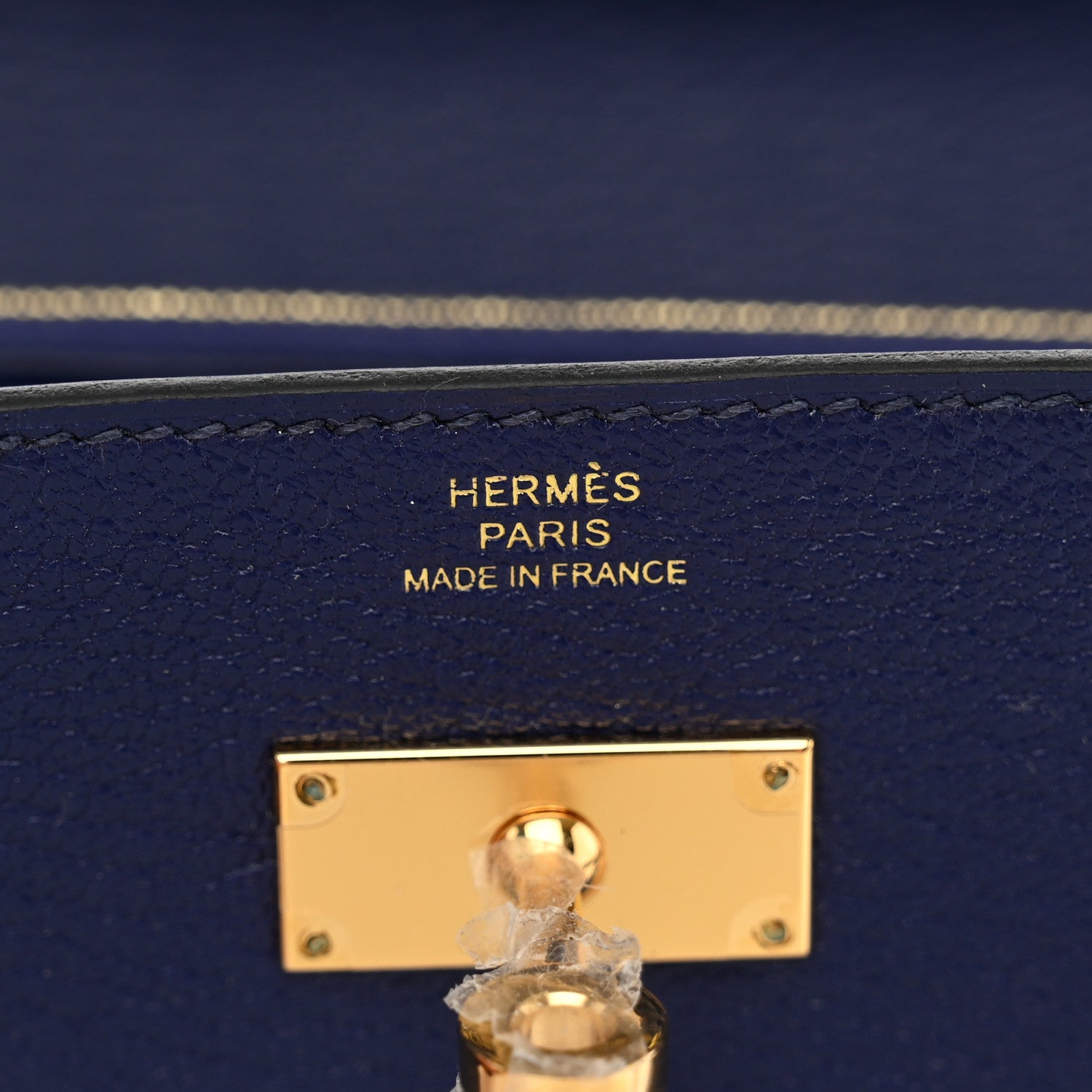 Hermes Chevre Mysore Kelly Longue Wallet Bleu Ecre 6 of 8