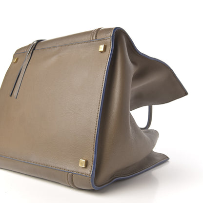 Celine Supple Calfskin Medium Phantom Luggage Khaki Cobalt Trim 14 of 32