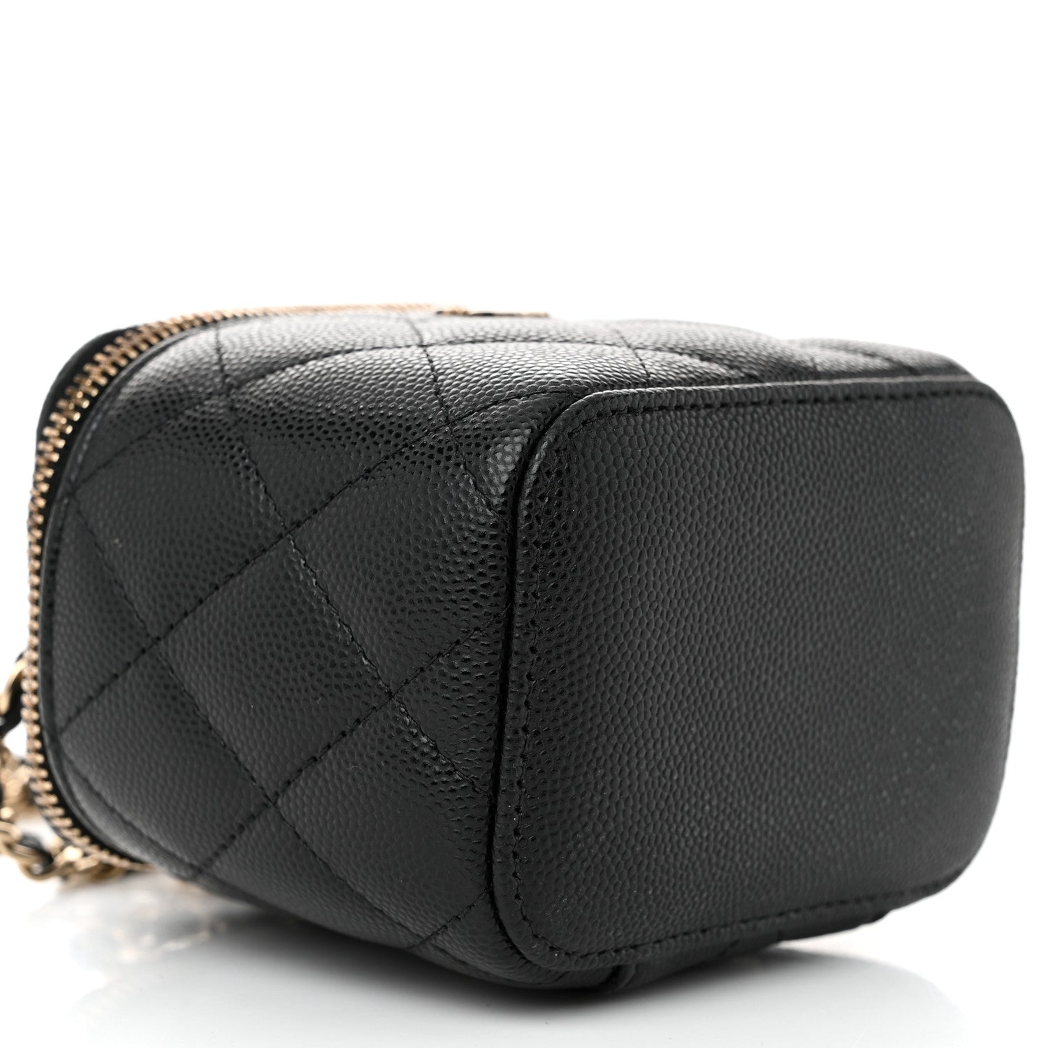 Chanel Caviar Quilted Mini Vanity Case With Chain Black 9 of 11