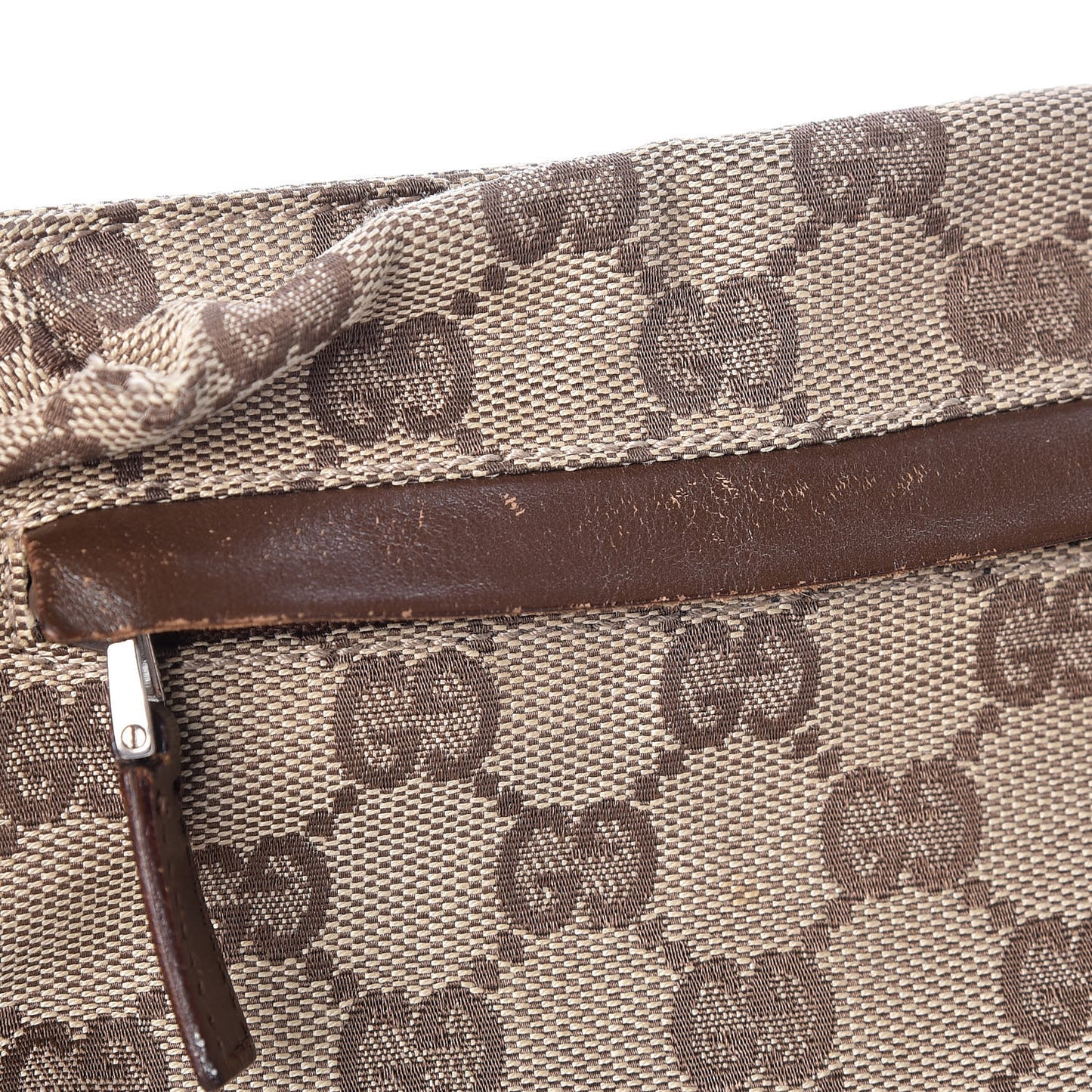GG Monogram Double Pocket Belt Bag Brown