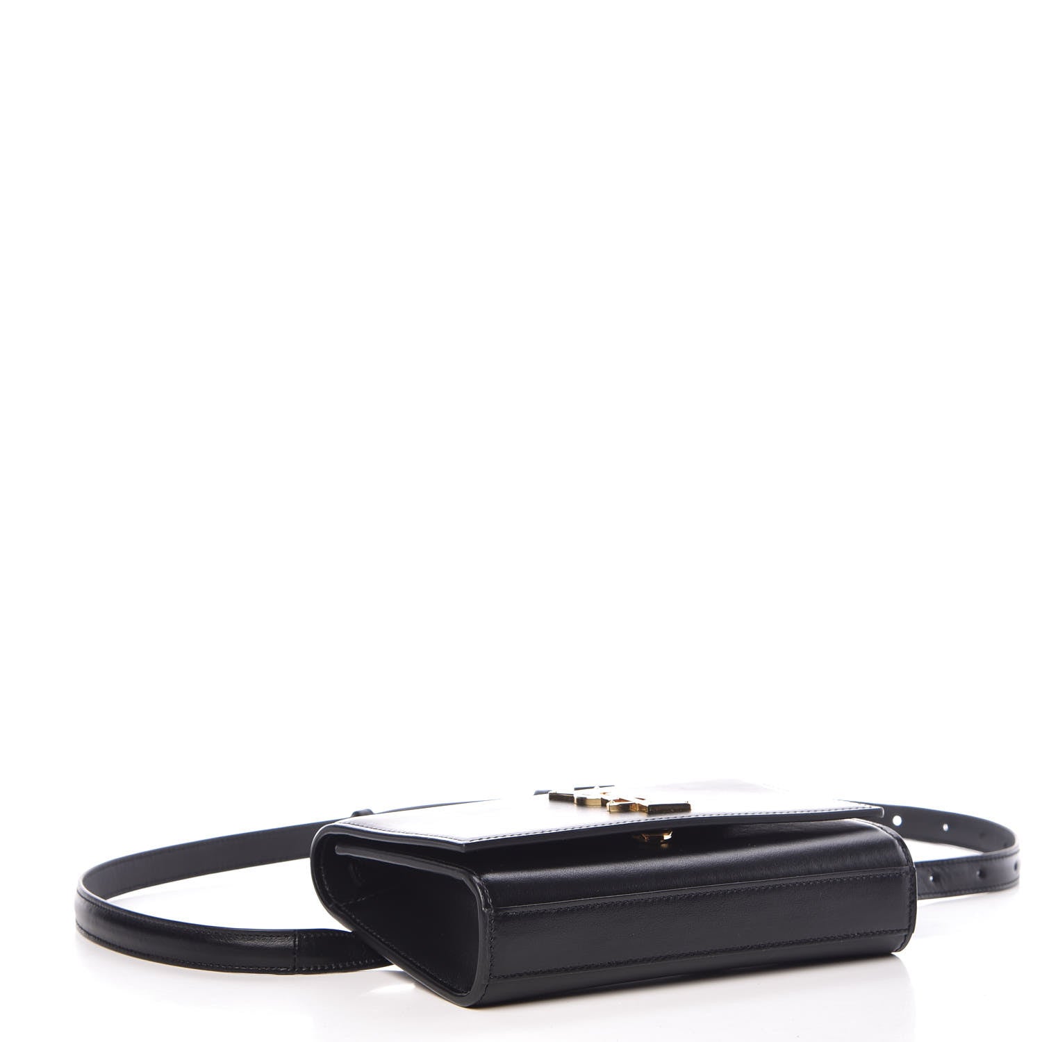Saint Laurent Smooth Calfskin Monogram Kate Belt Bag Black 4 of 9