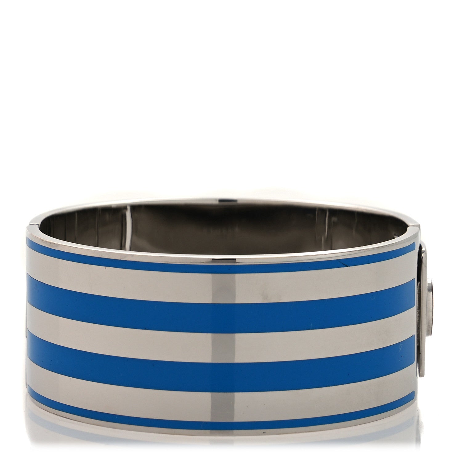 Gucci X ADIDAS Metal Enamel Cuff Bracelet S Silver Blue 1721951