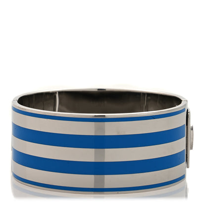 Gucci X ADIDAS Metal Enamel Cuff Bracelet S Silver Blue 3 of 6