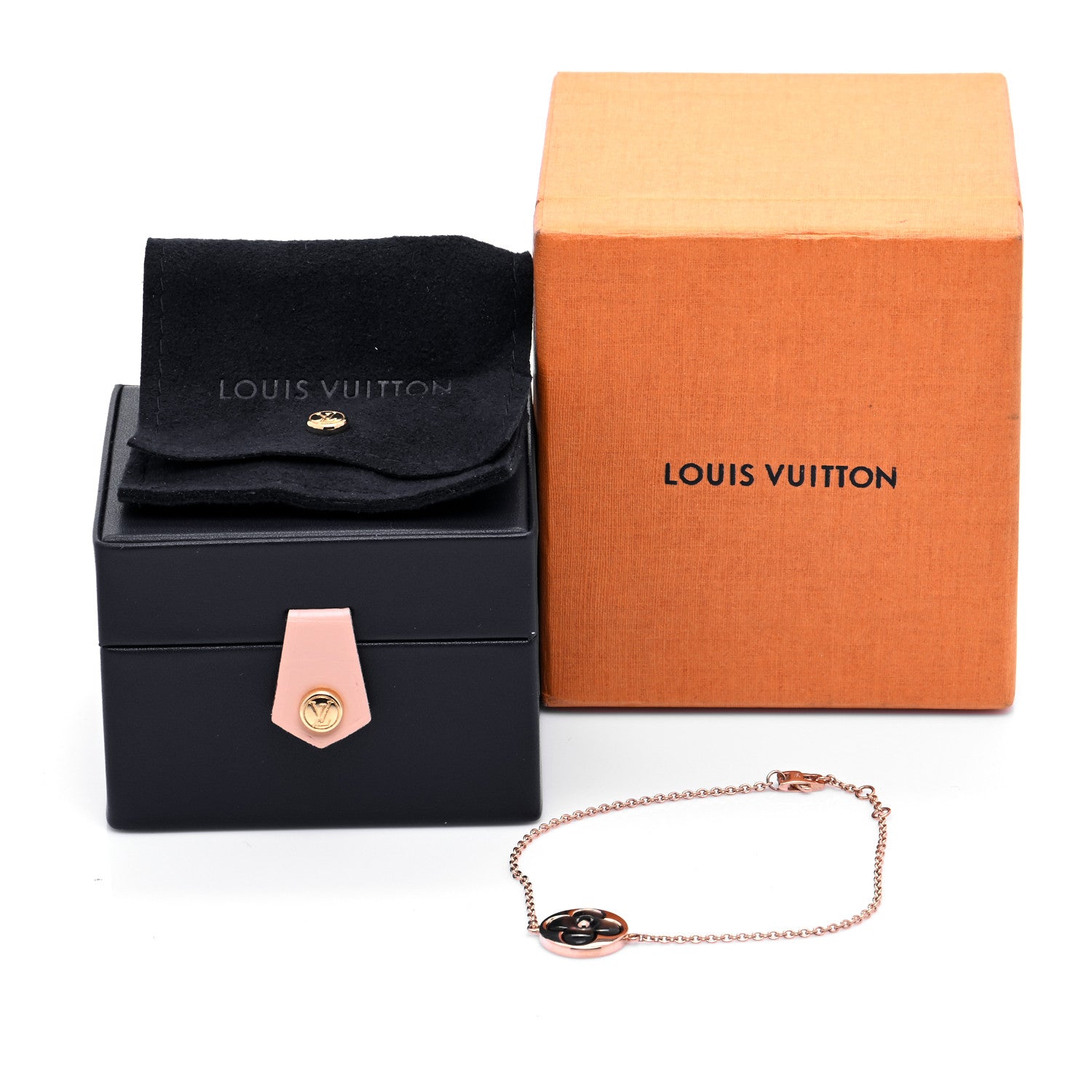 Louis Vuitton 18K Pink Gold Grey Mother of Pearl Color Blossom Sun Bracelet 8 of 8