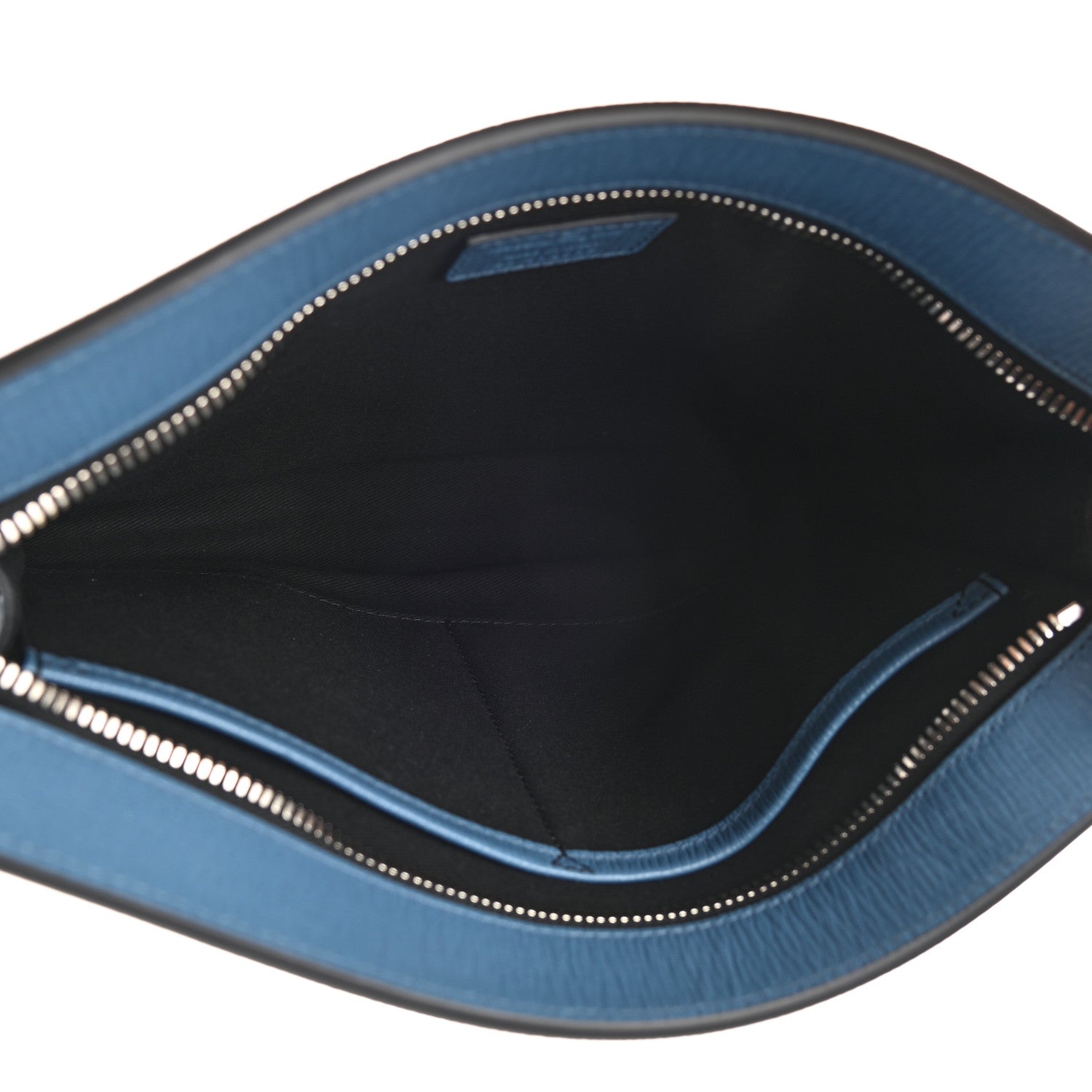 Salvatore Ferragamo Calfskin Wristlet Clutch Blue 5 of 6