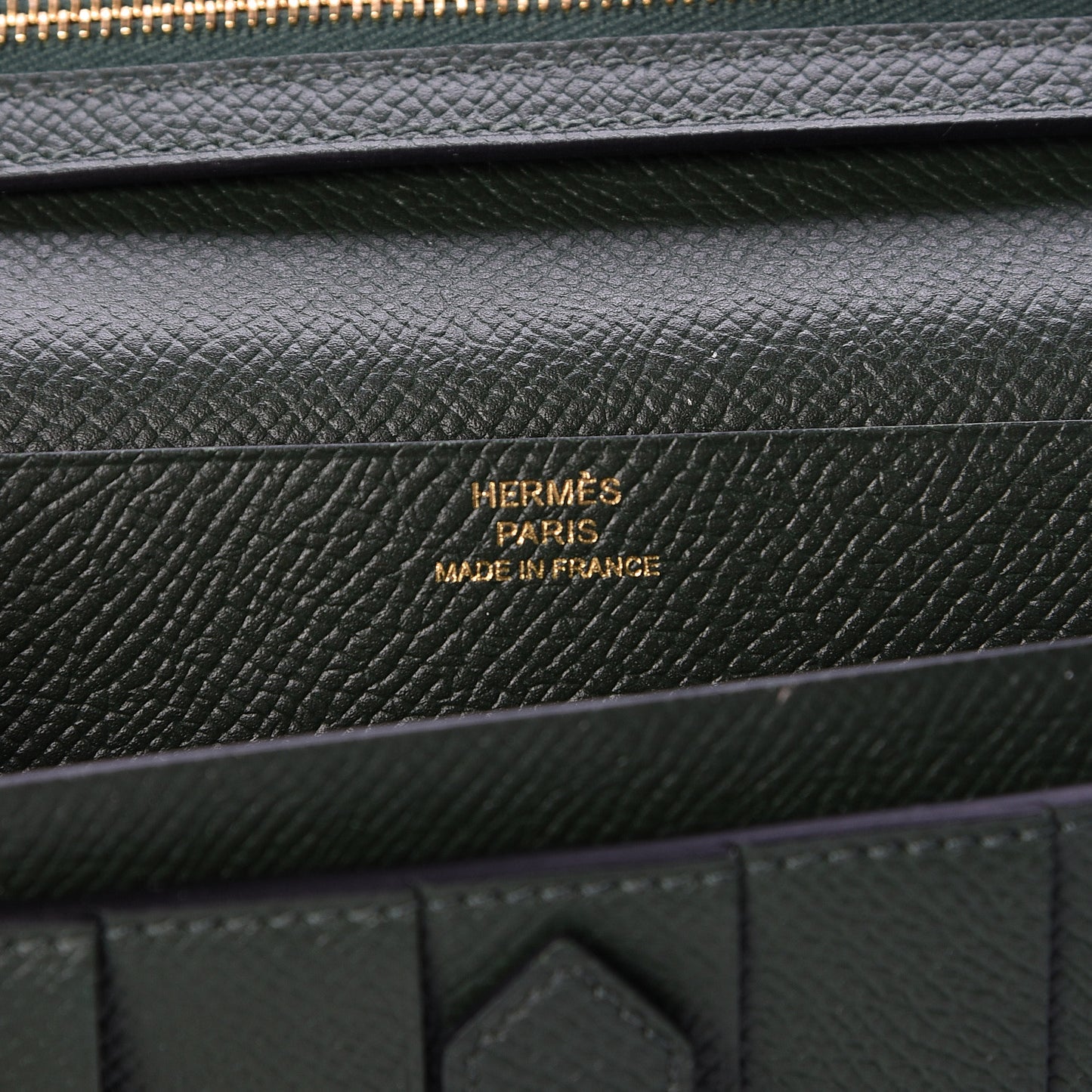 Epsom Bearn Gusset Wallet Vert Anglais