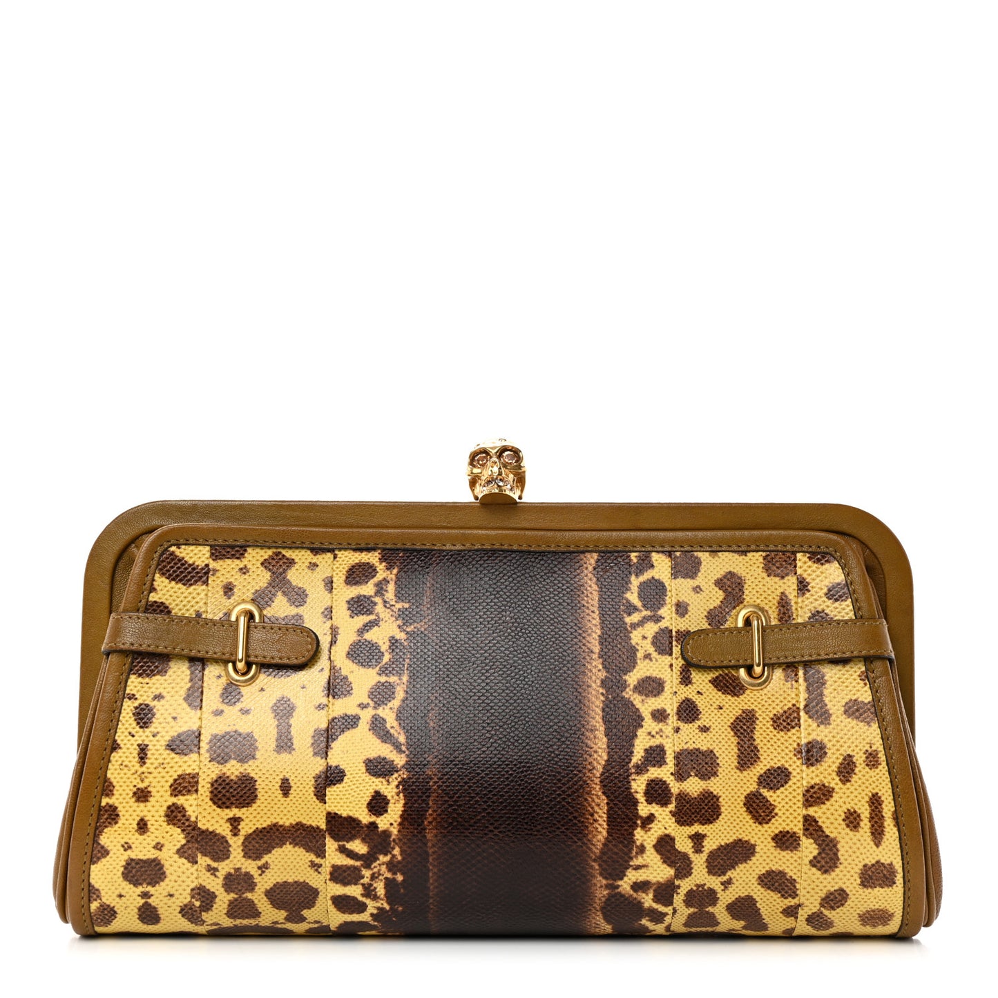 Snakeskin Skull Reversible Clutch