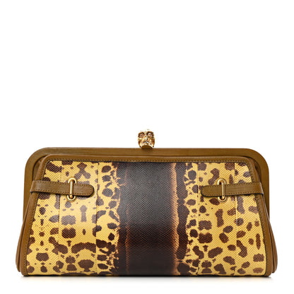 Alexander McQueen Snakeskin Skull Reversible Clutch 1 of 7