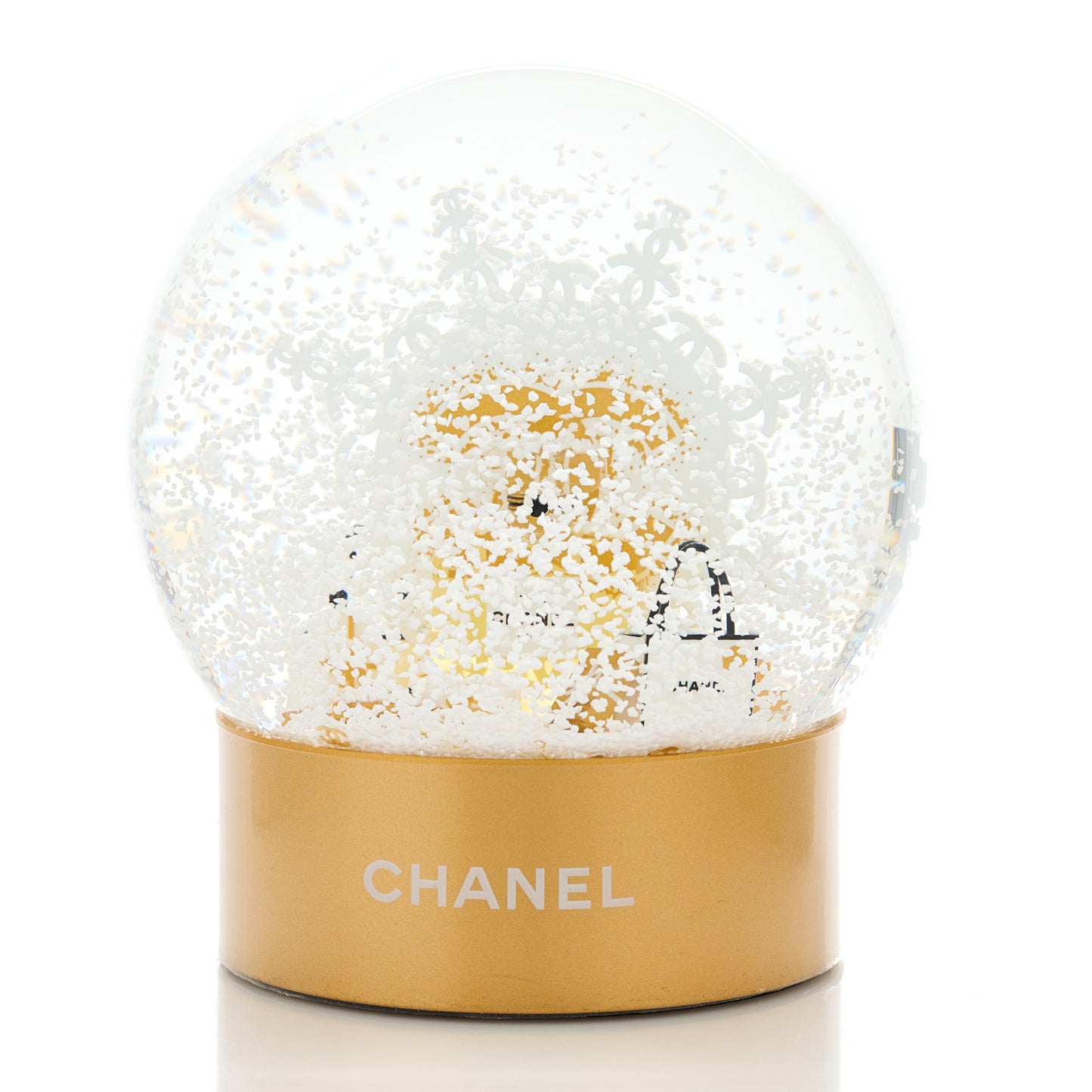 Glass N°5 Perfume Bottle Snow Globe