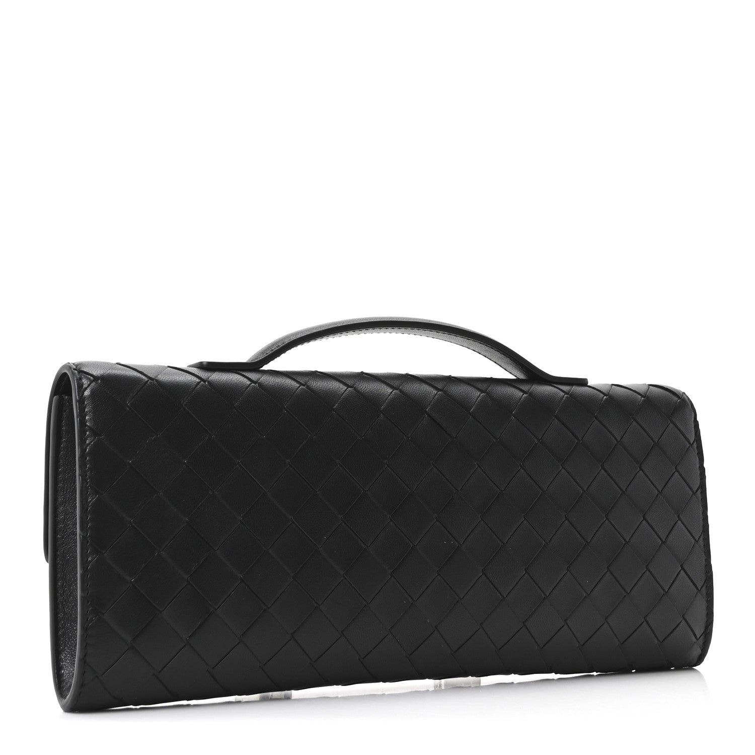 Bottega Veneta Nappa Intrecciato Long Andiamo Top Handle Clutch Black 3 of 9
