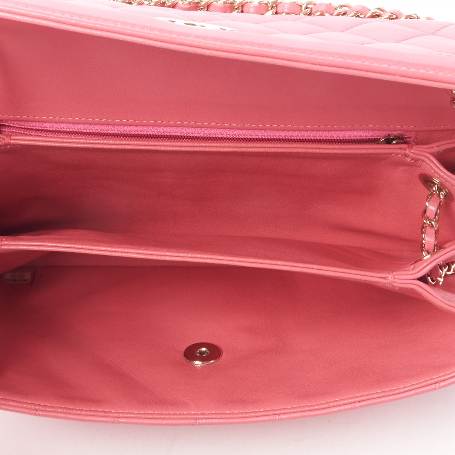 Chanel Lambskin Quilted 3 Pocket Flap Pink 7 of 10