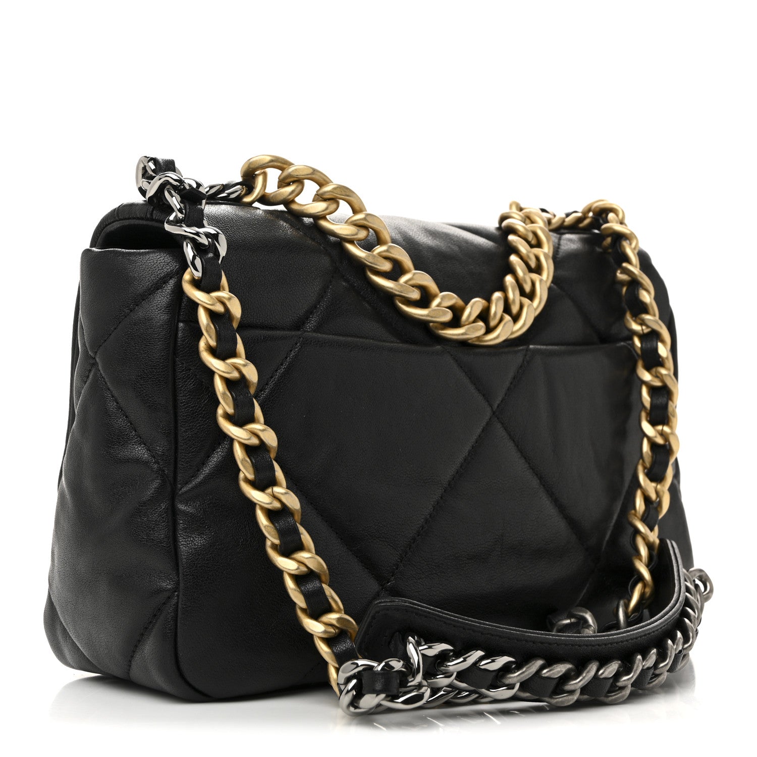 Chanel Lambskin Quilted Medium Chanel 19 Flap Black 3 of 13