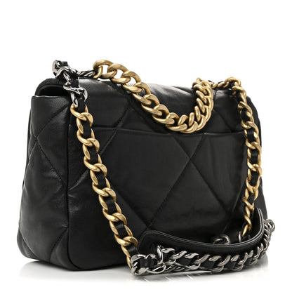 Chanel Lambskin Quilted Medium Chanel 19 Flap Black 3 of 13