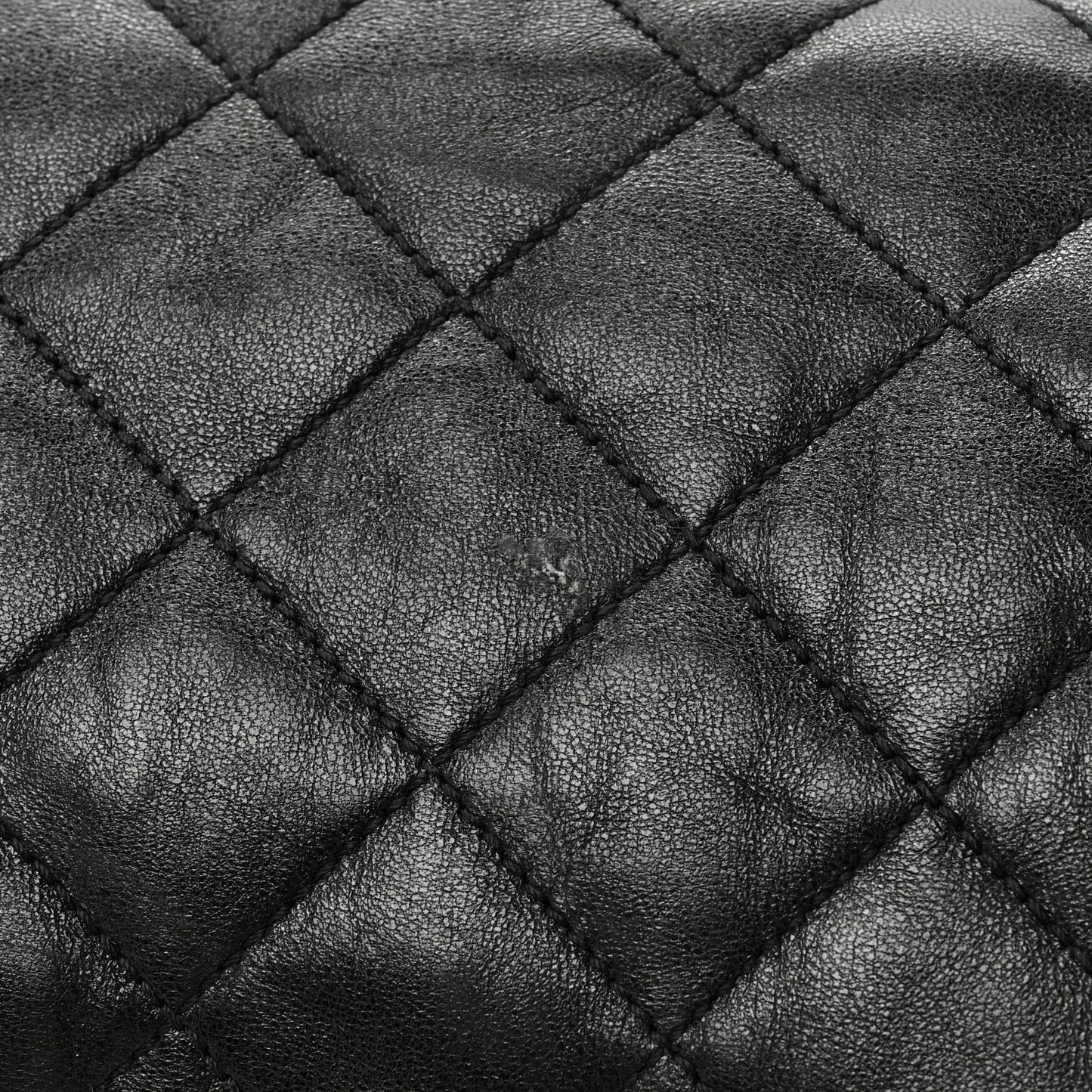 Lambskin Quilted Maxi Icare Shopping Tote Black