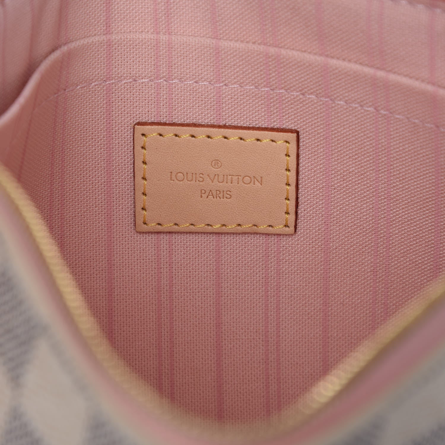 Louis Vuitton Damier Azur Neverfull MM GM Pochette Rose Ballerine 6 of 8