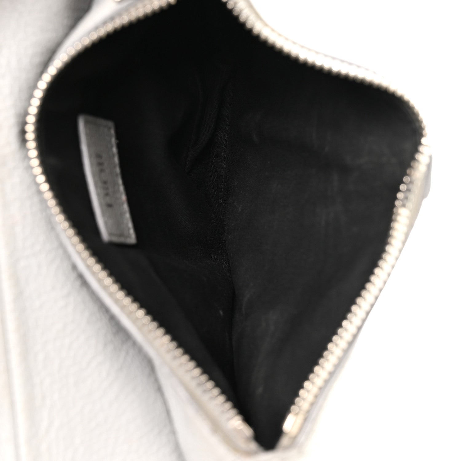 Christian Dior Grained Calfskin Mens Mini Saddle Bag Gray 5 of 11