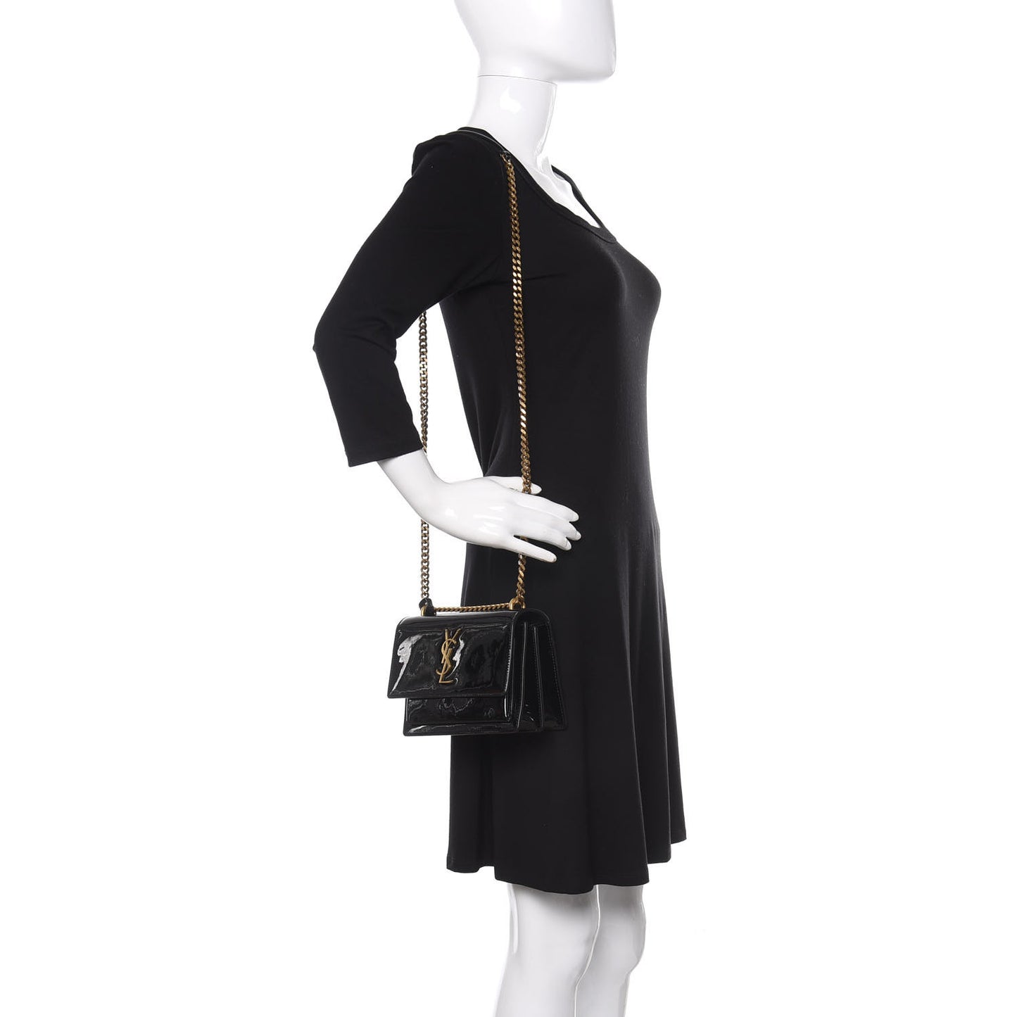 Patent Small Monogram Sunset Black